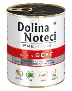 Karma dla psa Dolina Noteci Premium Pure wołowina z ryżem 0,8 kg wołowina