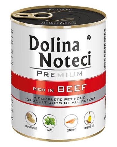 Karma dla psa Dolina Noteci Premium Pure wołowina z ryżem 0,8 kg wołowina
