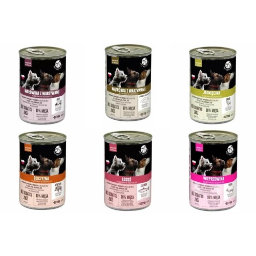 PET REPUBLIC karma mokra dla psa kawałki w sosie mix smaków 6 x 400g