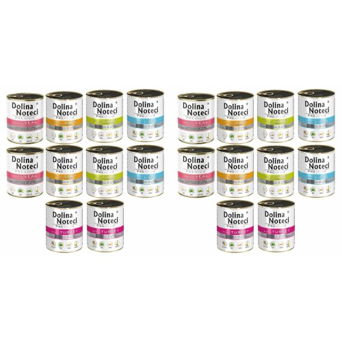DOLINA NOTECI karma psa puszka MIX SMAKÓW 20x 800g