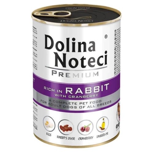 Dolina Noteci BOGATA W KRÓLIKA Z ŻURAWINĄ 400g
