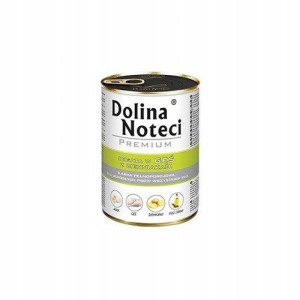Mokra karma dla psa Dolina Noteci Premium bogata w gęsinę 24 x 400g