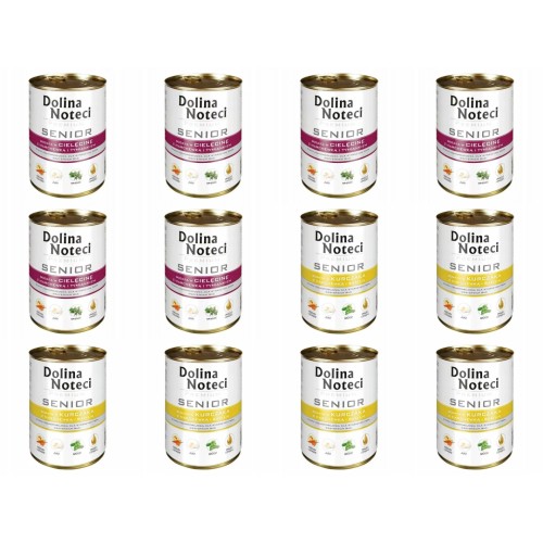 Mokra karma dla psa Dolina Noteci Premium Senior Mix 12 x 400 g