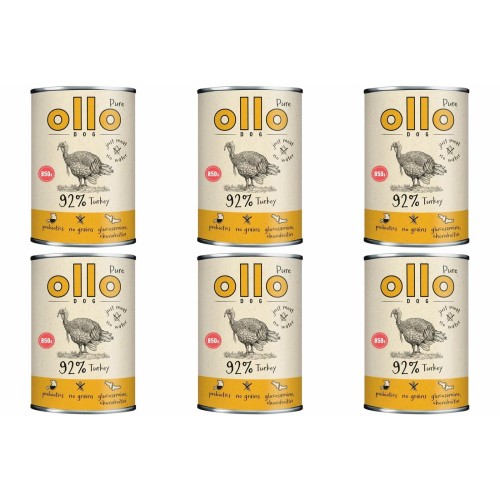 6x OLLO PURE INDYK 850G KARMA MOKRA DLA PSA