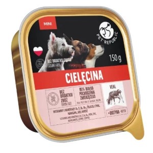 PetRepublic karma mokra dla psa z cielęciną mielonka 150g