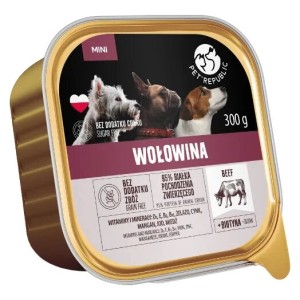 PetRepublic karma mokra dla psa z wołowiną mielonka 300g