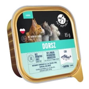 PetRepublic karma mokra dla kota z dorszem mielonka 85g