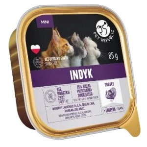 PetRepublic karma mokra dla kota z indykiem mielonka 85g