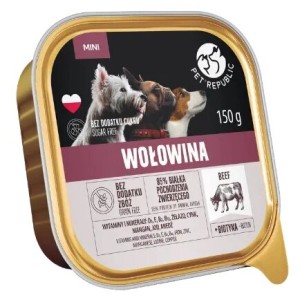 PetRepublic karma mokra dla psa z wołowiną mielonka 150g