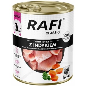 Mokra karma dla psa Rafi Classic z indykiem 800g