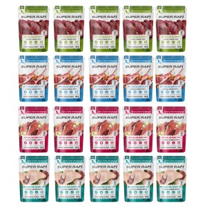 Super Rafi Mokra karma dla psa mix smaków zestaw 20 x 500 g