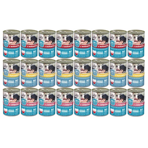 Mokra karma dla psa FRENDI MIX smaków 24x400g