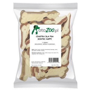 Ciastka dla psa treserki KOSTKI HAPPY MIX SMAKÓW 500g