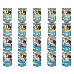 Mokra karma dla psa 20 x 400g Puszka Mix