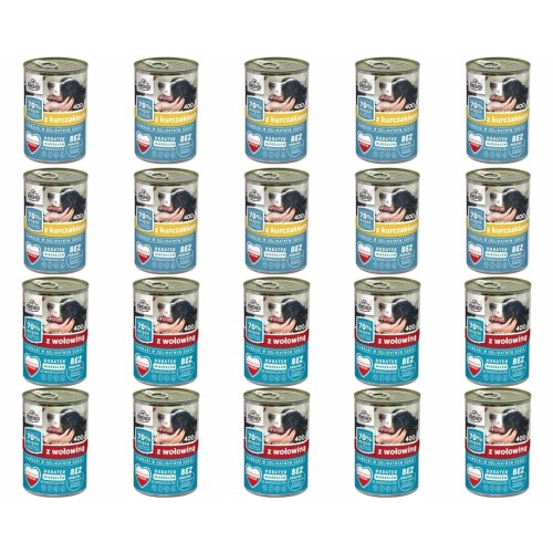 Mokra karma dla psa 20 x 400g Puszka Mix