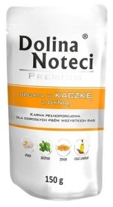 Mokra karma dla psa Dolina Noteci Premium bogata w kaczkę z dynią 150 g