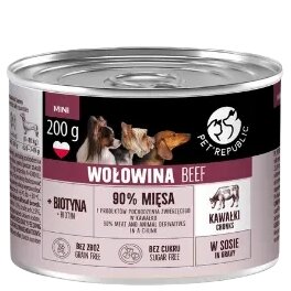 Mokra karma dla psa MAŁE RASY MINI wołowina w sosie 200 g Pet Republic