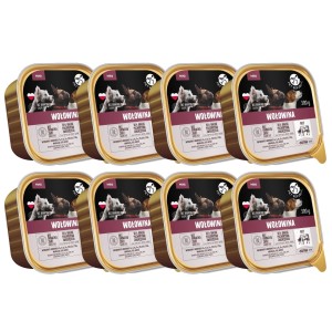 PetRepublic karma mokra dla psa z wołowiną mielonka zestaw 8x300g 65% MIĘSA