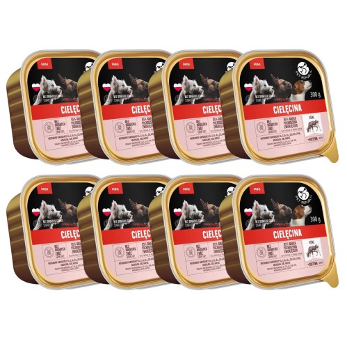 PetRepublic karma mokra dla psa z cielęciną mielonka zestaw 8x300g