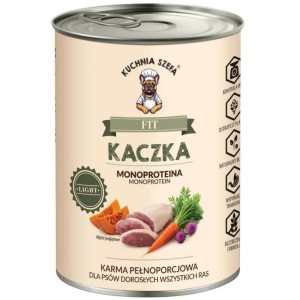 Mokra karma dla psów LIGHT FIT KACZKA MONOPROTEINOWA 400g KUCHNIA SZEFA