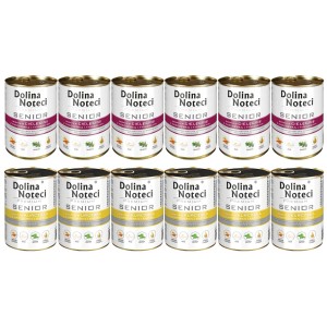 Mokra karma dla psa Dolina Noteci Premium Senior Mix 12 x 400 g