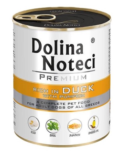 Dolina Noteci Premium mokra karma dla psa bogata w kaczkę z dynią 800 g