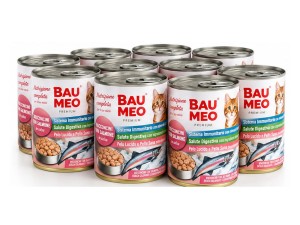 BAU MEO Premium Karma Mokra dla Kota z Łososiem w Sosie 10 × 400 g