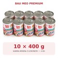 BAU MEO Premium Karma Mokra dla Kota z Łososiem w Sosie 10 × 400 g 2