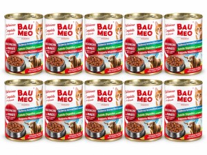 BAU MEO Premium Karma Mokra dla Kota z Wołowiną w Sosie 10 × 400 g