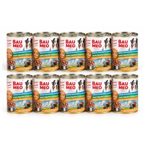 BAU MEO Premium Karma Mokra dla Psa z Indykiem w Sosie 10 × 400 g