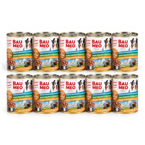 BAU MEO Premium Karma Mokra dla Psa z Indykiem w Sosie 10 × 400 g