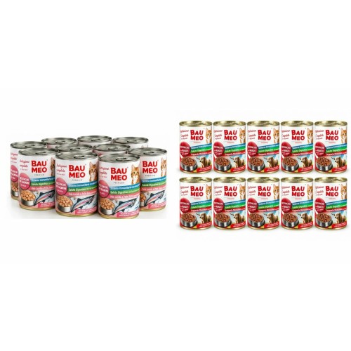 Karma Mokra dla Kota mix smaków 20 szt. x 400 g Puszka Pakiet pełnoporcjowa